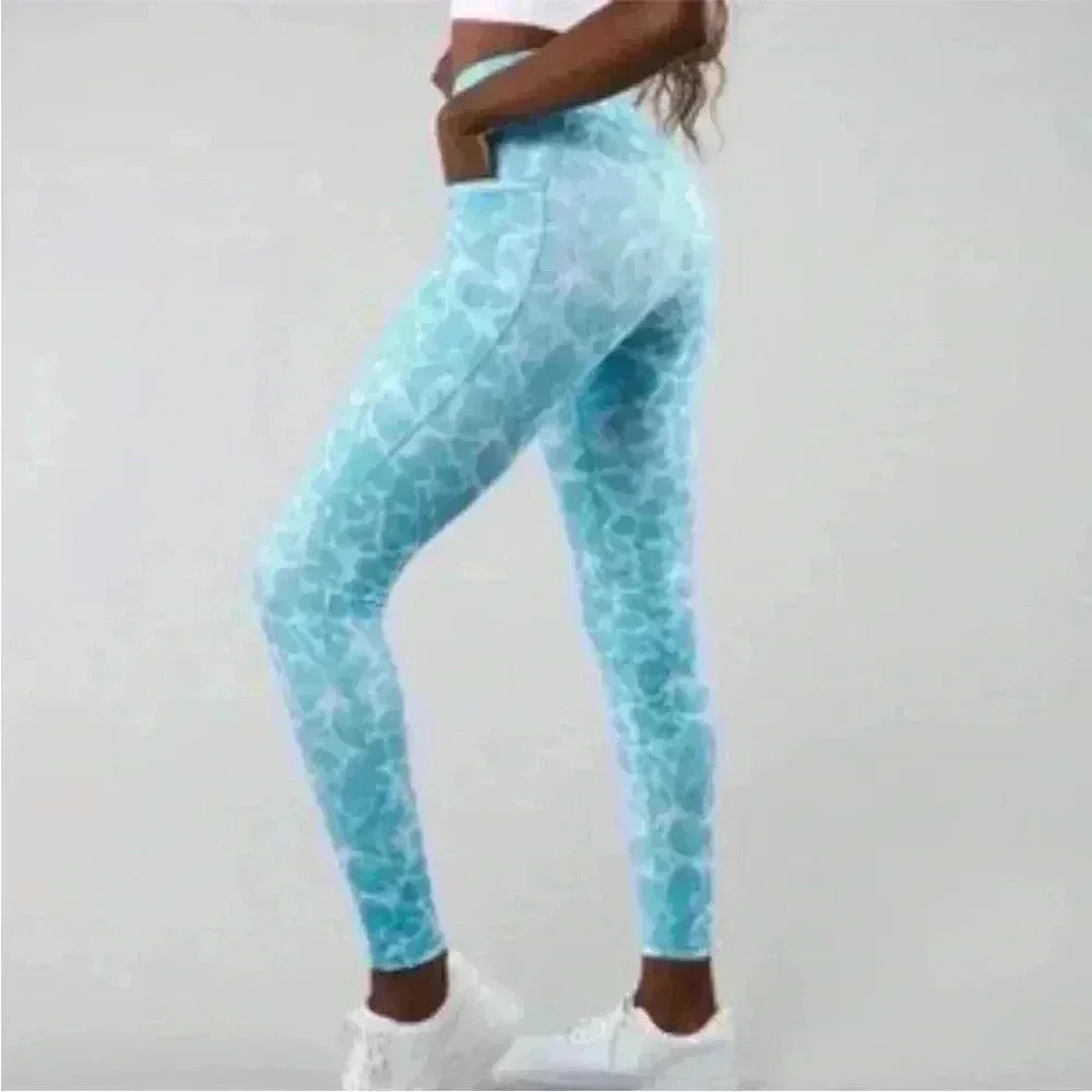 BuffBunny Limitless Leggings Reflection Print Size Small